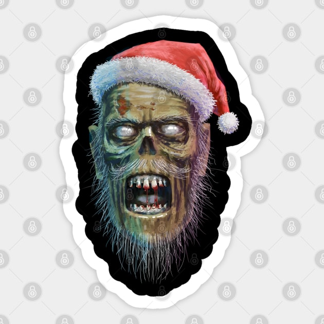 zombie santa Sticker by Yerlanio